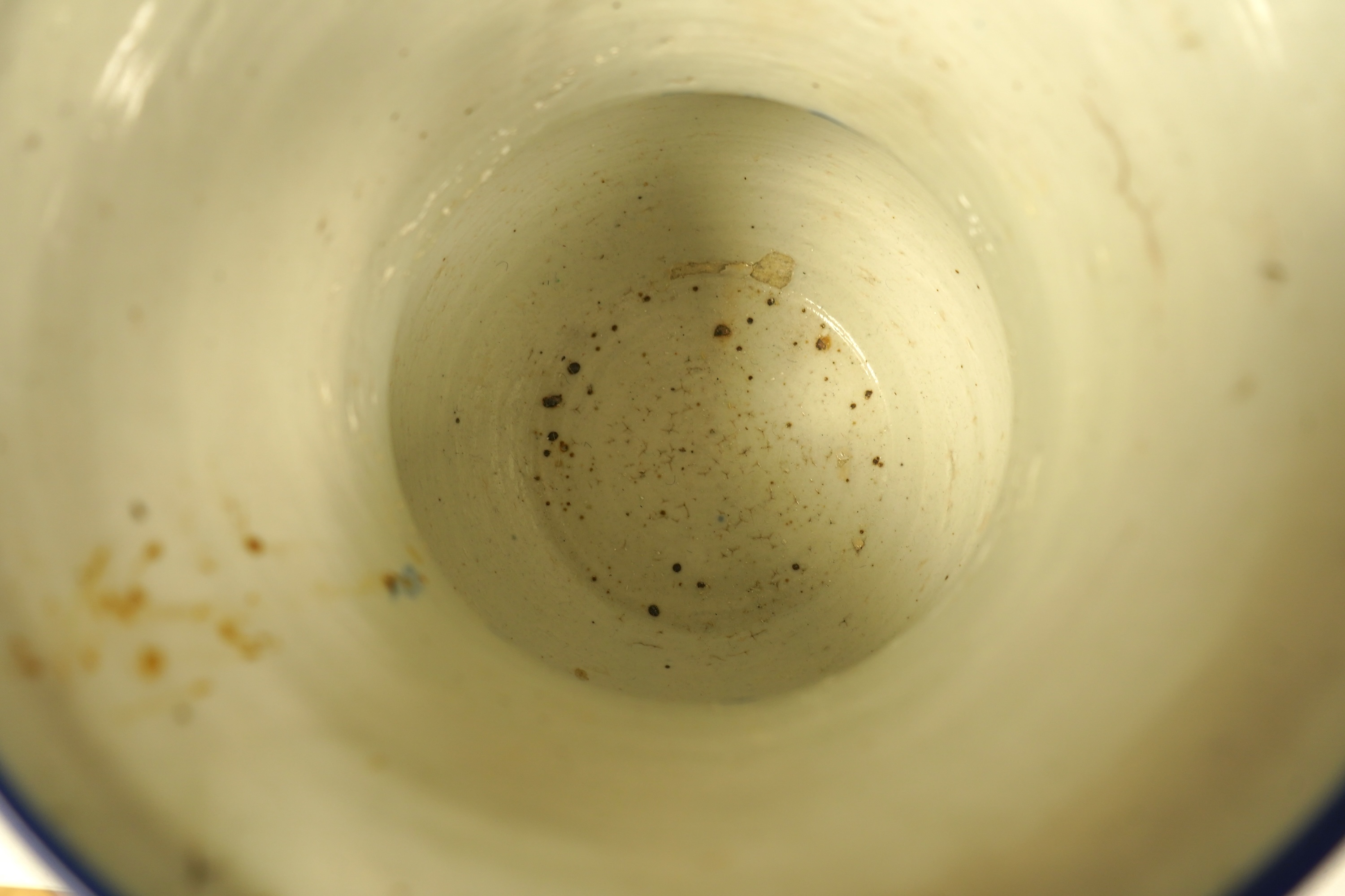 A Chinese blue and white Gu vase, 32cm high